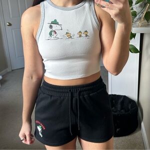 Peanuts x Aeropostale Snoopy Beagle Scouts Sweat Shorts